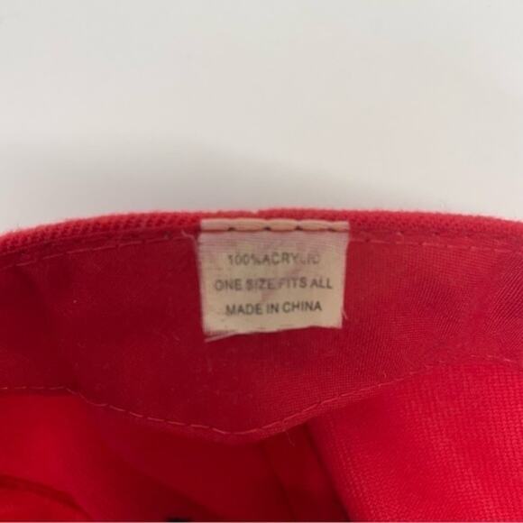 USA Baseball Hat 6 Panel Velcro Snapback Eagle Flag Embroidered red - Picture 6 of 11